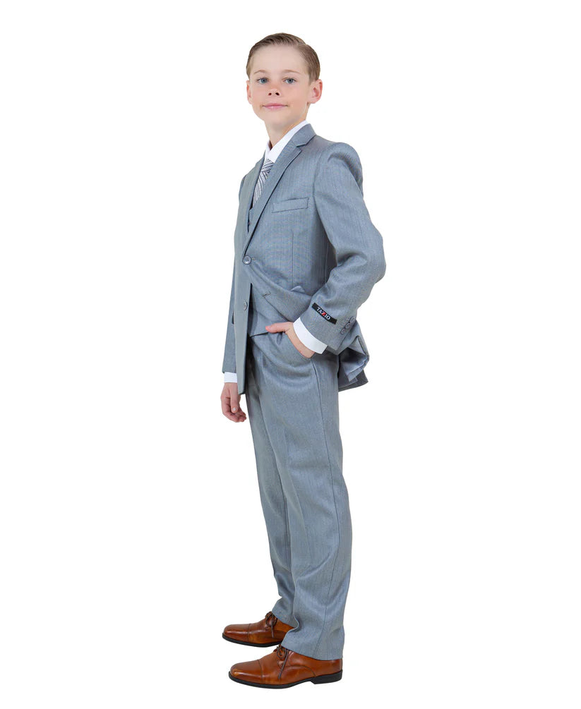 Boys Suit  in Color Metallic Blue Toddler Suit For Kids - Tazio Modern Fit- $149