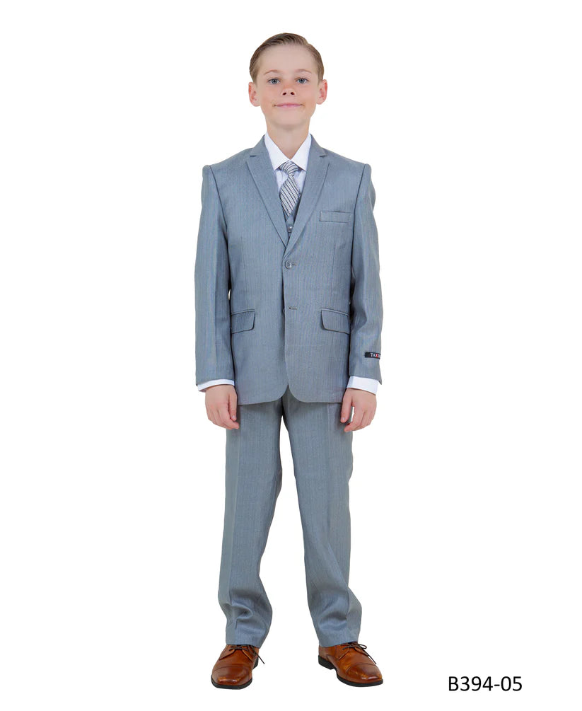Boys Suit  in Color Metallic Blue Toddler Suit For Kids - Tazio Modern Fit- $149