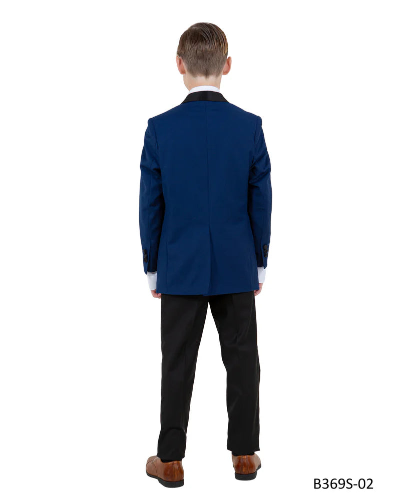 Boys Suit in Color Indigo/Black Toddler Suit for Kids - Tazio Regular Fit -$149