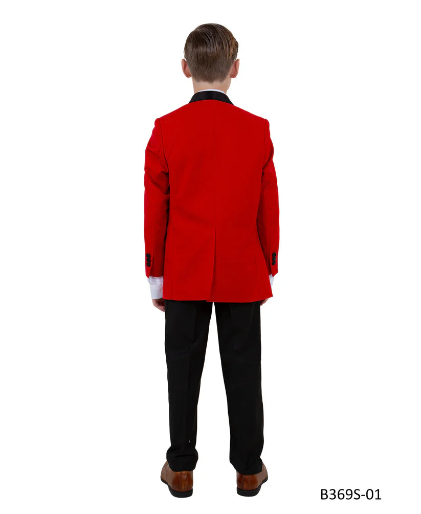Boys Suit in Color Red/Black Toddler Suit for Kids -Tazio Regular Fit  -$149