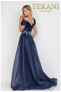 Terani Couture 1821E7100 Beaded Overskirt Prom Dress-Captivating and Chic