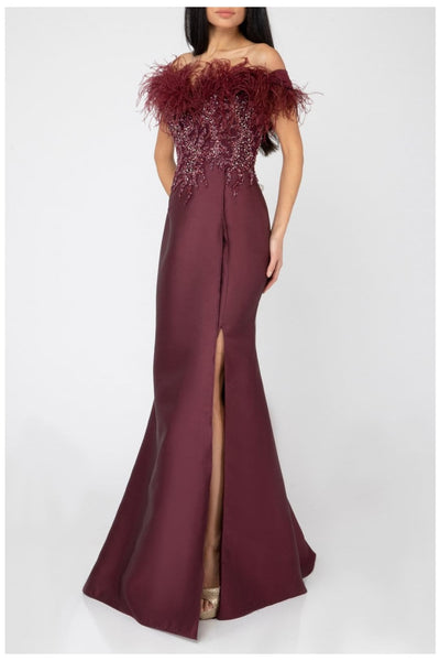 Terani Couture 1821E7142 Glamorous Beaded Prom Gown-Flowing and Sophisticated