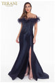 Terani Couture 1821E7142 Glamorous Beaded Prom Gown-Flowing and Sophisticated