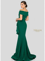 Terani Couture 1911M9339 Long Off Shoulder Mother of the Bride Dress