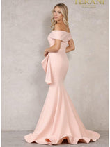 Terani Couture 1911M9339 Long Off Shoulder Mother of the Bride Dress