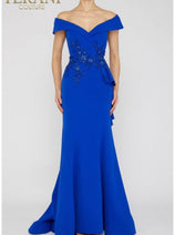 Terani Couture 1911M9339 Long Off Shoulder Mother of the Bride Dress