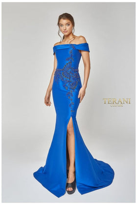 Terani Couture 1921M0510 Elegant Glamorous Sophisticated Evening Long Formal Beaded Dress
