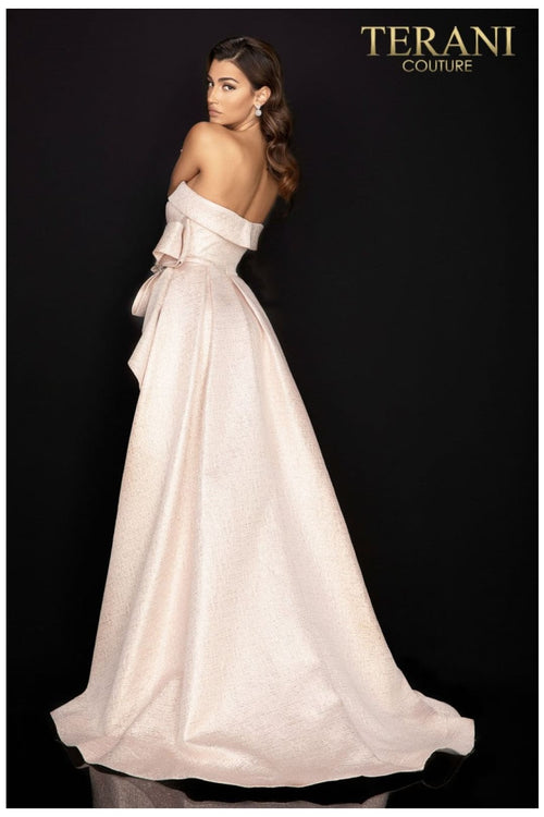Terani Couture 2011E2073 Formal Overskirt Gown-Long and Elegant - Rose Gold / 4