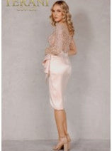 Terani Couture Long Sleeve Prom Dress Sexy Short Cocktail By 2021C2612