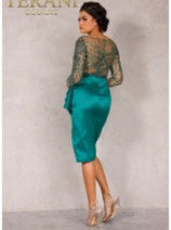 Terani Couture Long Sleeve Prom Dress Sexy Short Cocktail By 2021C2612