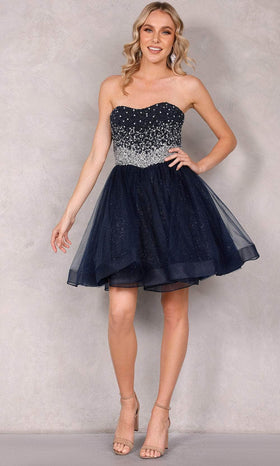 Terani Couture 2027H3393 Cocktail Homecoming Sweetheart Strapless Formal Beaded Dress