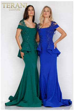 Terani Couture 2111M5262 Elegant Sophisticated Evening Red Carpet Premium Dress