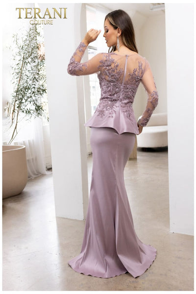 Terani Couture 231M0482 Long-Sleeve Mother of the Bride Dress
