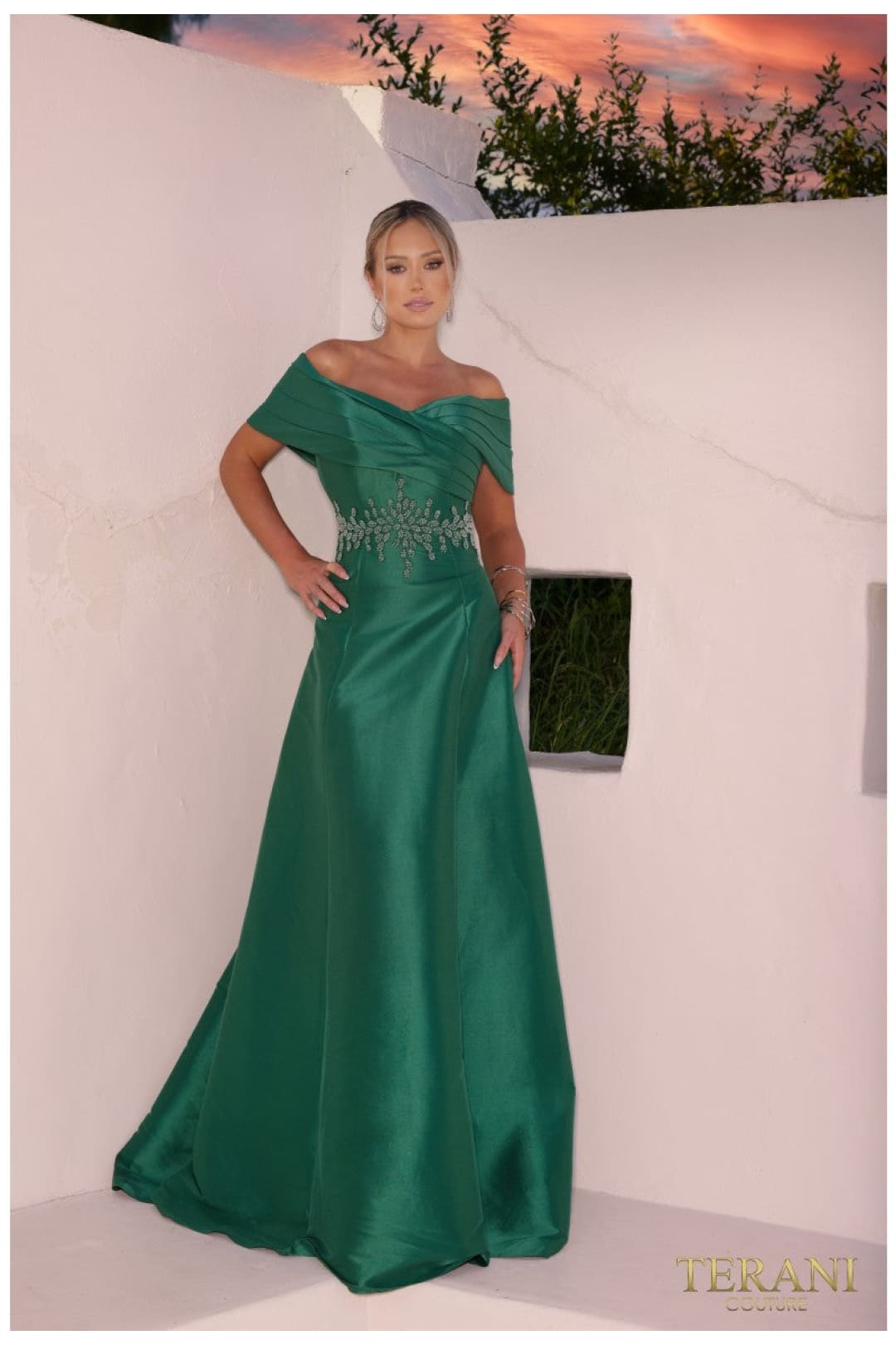 Terani Couture 232M1511 Pleated Ball Gown