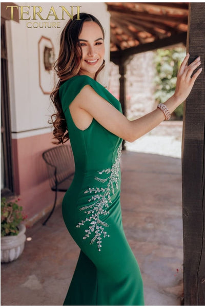 Terani Couture 232M1549 Long Beaded Formal Prom Dress - Sparkling & Glamorous