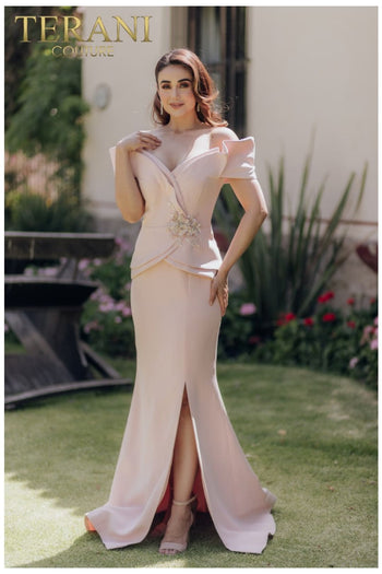 Terani Couture 232M1560 Long 3D Floral Mermaid Prom Dress - Beautifully Detailed