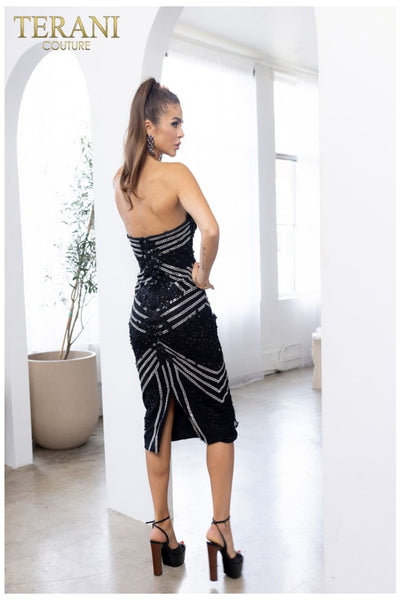 Terani Couture 241C2301 Short Fitted Cocktail Dress - Elegant & Chic