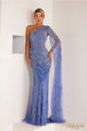 Terani Couture 241GL2634-Long formal evening dress with beadwork.