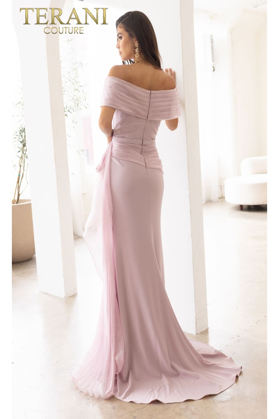 Terani Couture 241M2703-Classic long formal gown for the bride’s mother.