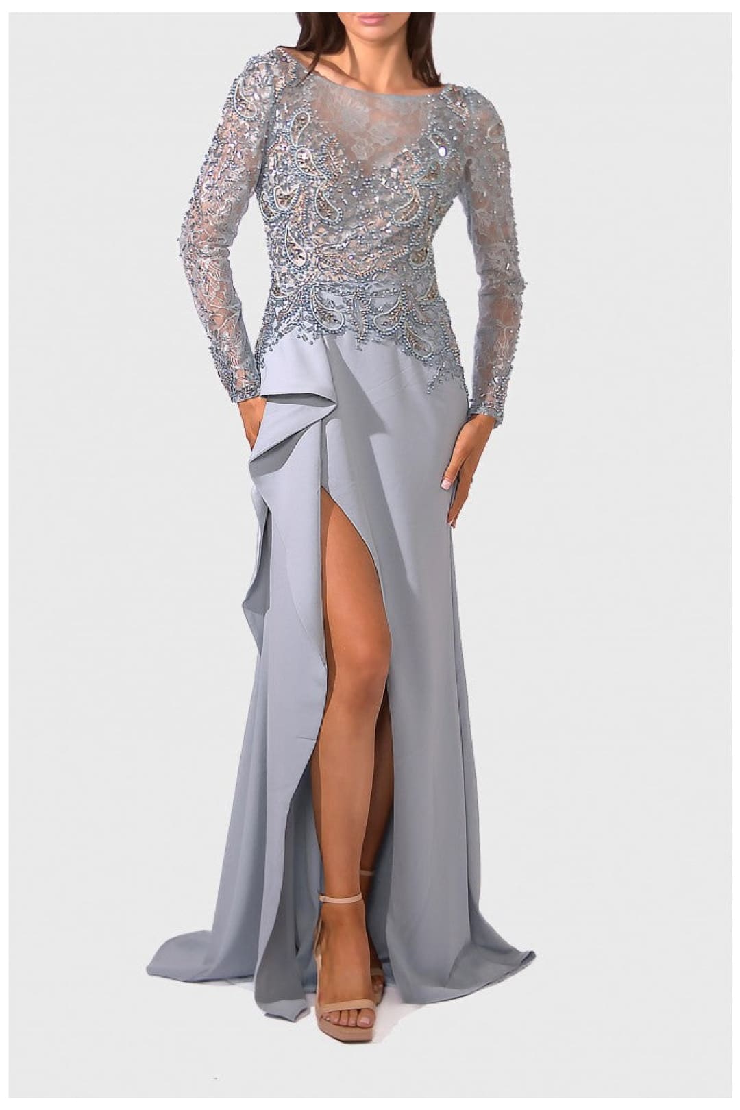 Terani Couture 241M2730-Evening-ready long formal mother-of-the-bride dress.