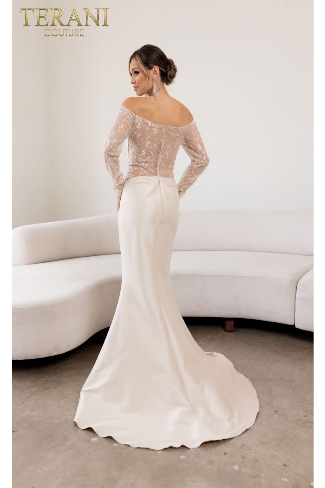 Terani Couture 241M2734 Graceful Long Mother of the Bride Gown-Subtle Sophistication