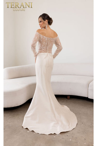 Terani Couture 241M2734 Graceful Long Mother of the Bride Gown-Subtle Sophistication
