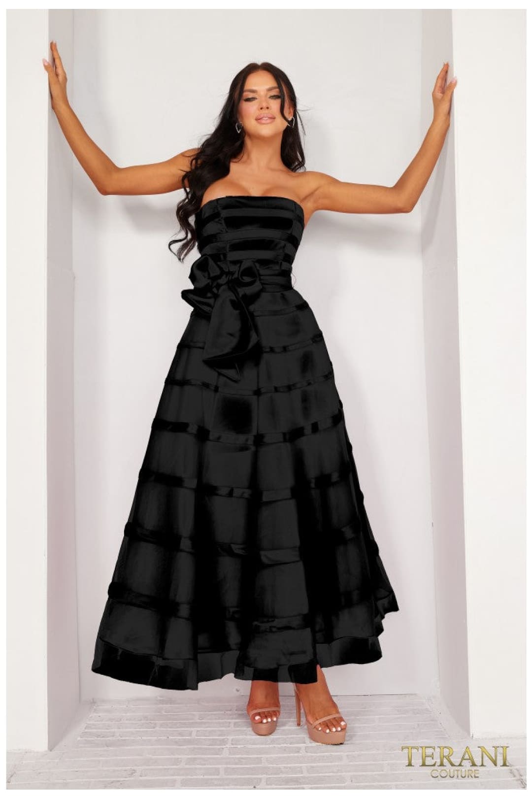 Terani Couture 241P2044-Graceful A-line prom gown.