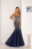 Terani Couture 241P2132-Mermaid-style long prom gown.