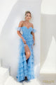 Terani Couture 241P2211-Glitter tiered prom dress.