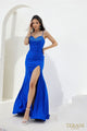 Terani Couture 241P2291-Slit trumpet-style prom gown.