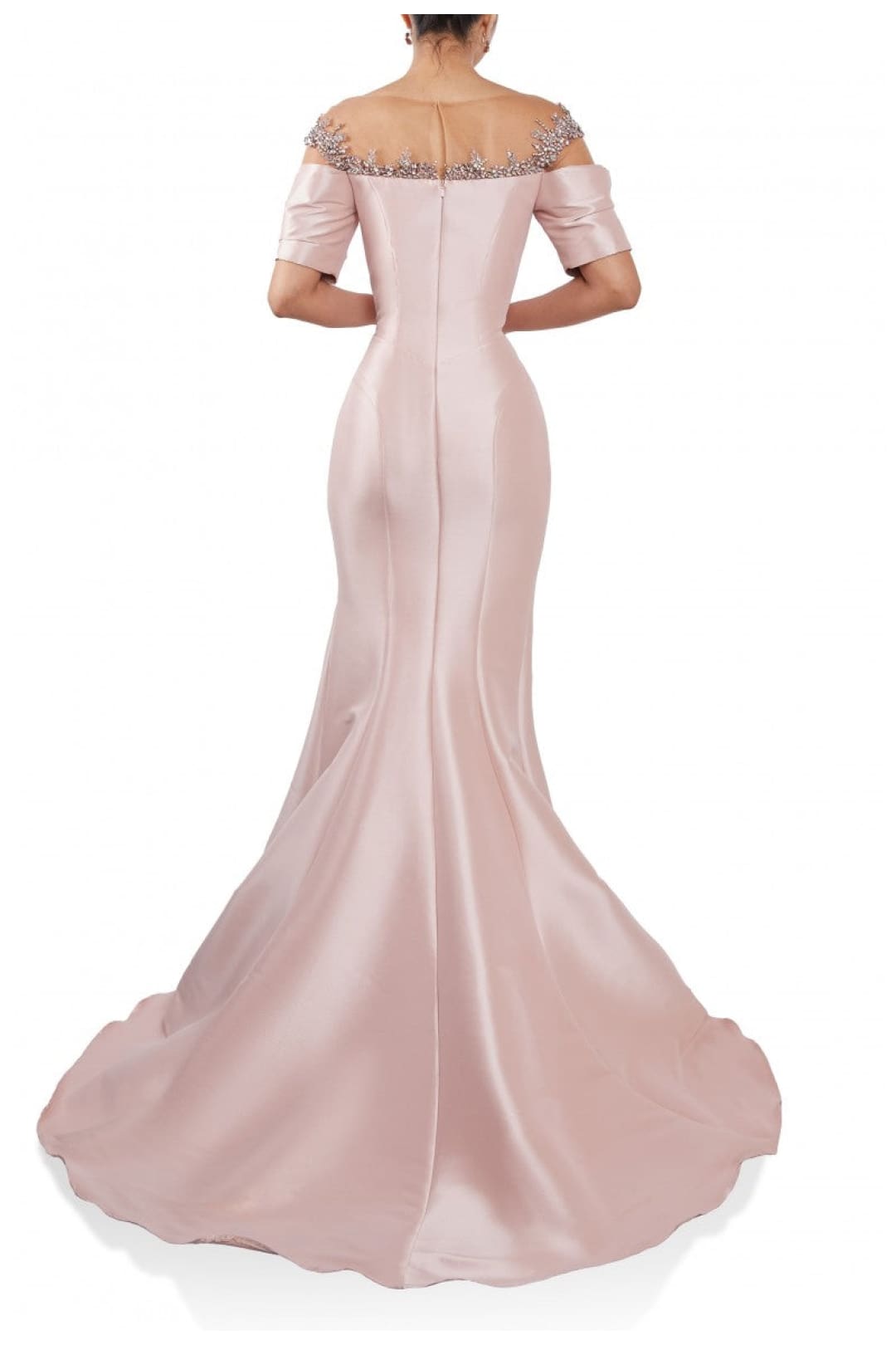 Terani Couture 242M3313-Metallic mermaid long formal prom dress.