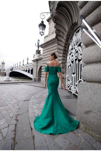 Terani Couture 242M3313-Metallic mermaid long formal prom dress.