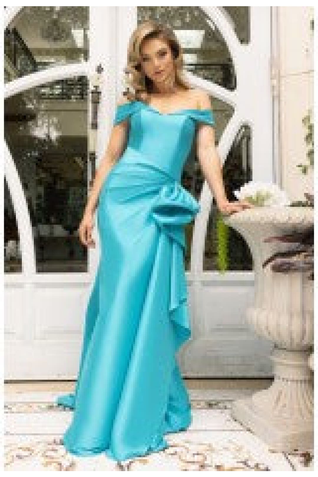 Terani Couture 242M3335 Long Fitted Evening Gown - TURQUOISE