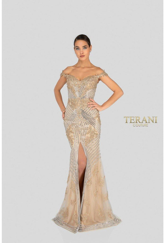 Terani Couture Glamorous 1912GL9572 Long Formal Prom Dress