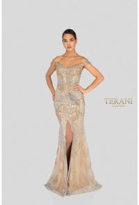 Terani Couture Glamorous 1912GL9572 Long Formal Prom Dress