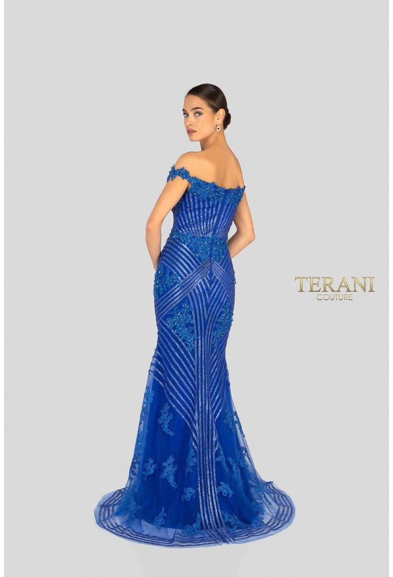 Terani Couture 1912GL9572 Vestido largo de fiesta formal