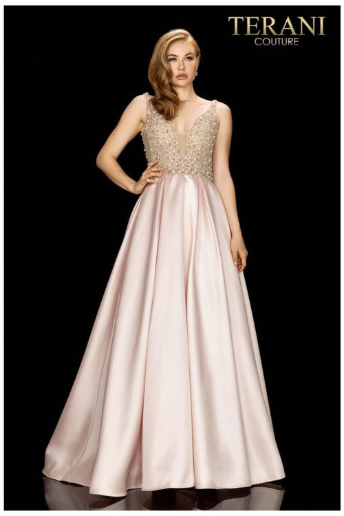 Terani Couture Glamorous 2011P1094 Beaded Illusion Prom Dress