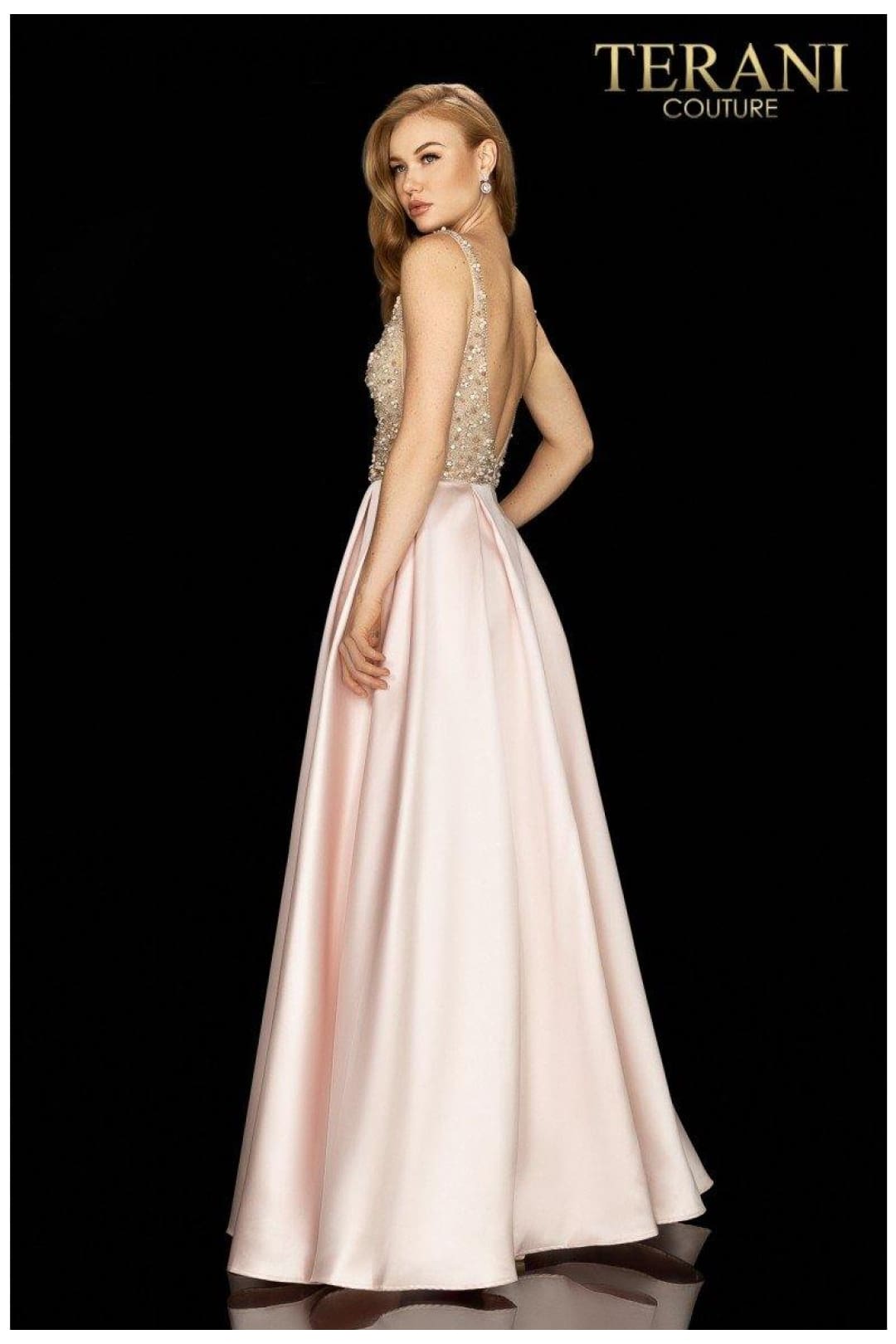 Terani Couture Glamorous 2011P1094 Beaded Illusion Prom Dress