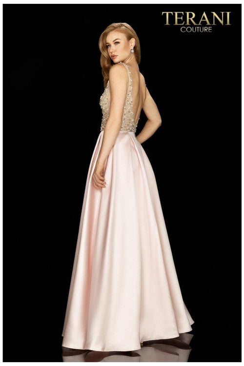 Terani Couture Glamorous 2011P1094 Beaded Illusion Prom Dress
