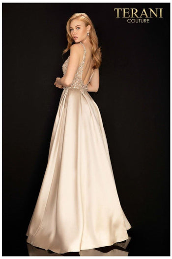 Terani Couture Glamorous 2011P1094 Beaded Illusion Prom Dress