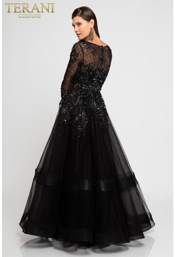 Vestido de noche largo formal Terani Couture 1722M4354
