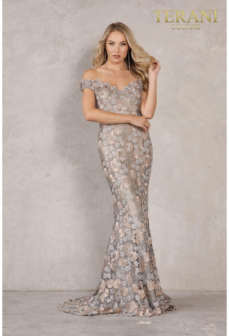 Terani Couture 2111M5271 Sleek Fitted Full Length Formal Gown