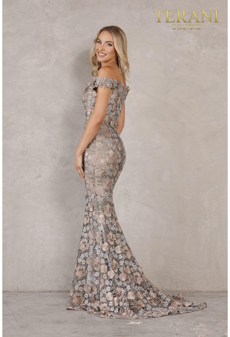 Terani Couture 2111M5271 Sleek Fitted Full Length Formal Gown