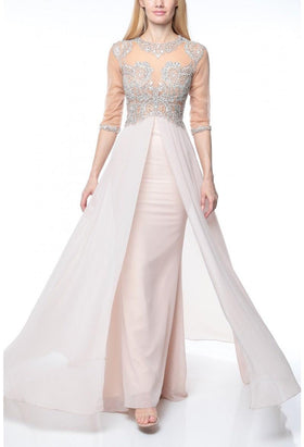 Terani Couture 1911M9670 Elegant Glamorous Sophisticated Formal Long Evening Beaded Dress