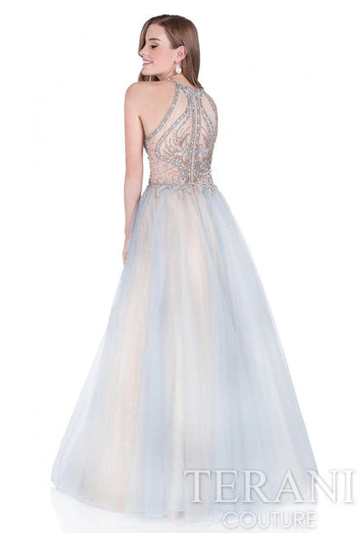 Terani Couture 1611P1238D Long Glitter A-Line Prom Dress
