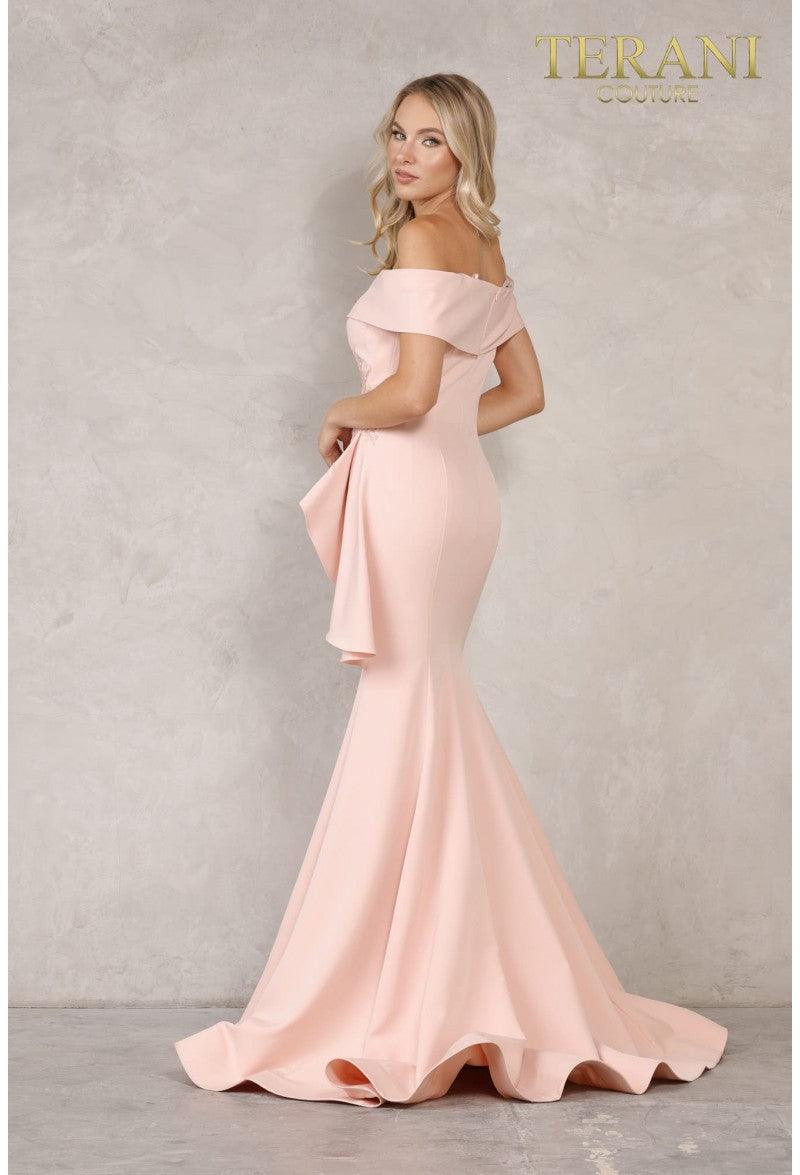 Terani Couture 1911m9339 Off-shoulder Floor-length Evening Gown