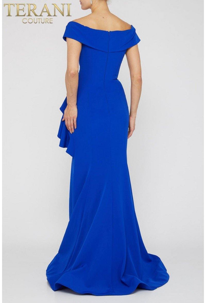 Terani Couture 1911m9339 Off-shoulder Floor-length Evening Gown