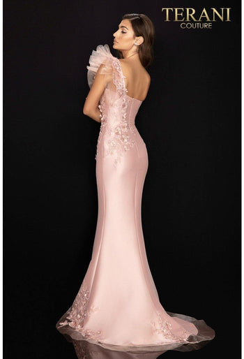 Stretch Mikado One Shoulder Evening Gown - Terani Couture 2011e2094