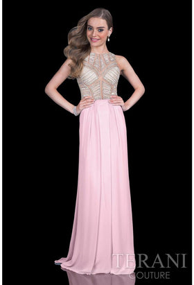 Terani Couture 1615P1294A Formal Prom Illusion A-Line Long Evening Premium Dress