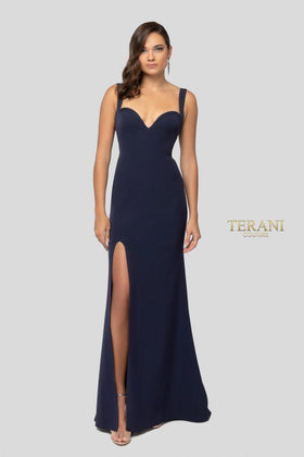Terani Couture 1911P8138 Elegant Glamorous Sophisticated Evening Long Formal Lace Dress